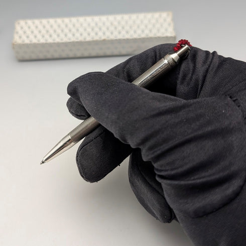 Vintage sterling silver small ballpoint pen in paper box