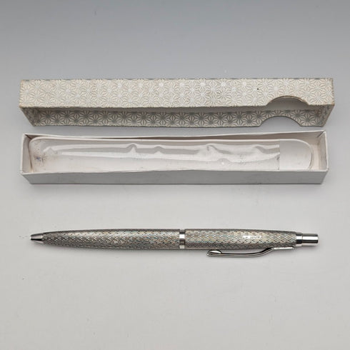 1977年英國威廉曼頓 (William Manton) 復古純銀原子筆,紙盒包裝