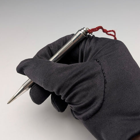 British Vintage Lifelong Sterling Silver Small Mechanical Pencil with Paper Box and Leaflet