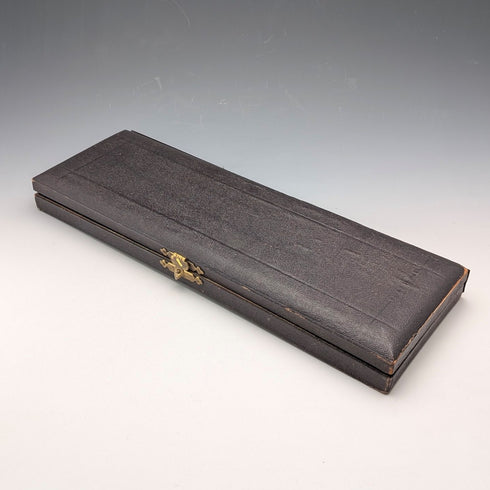 古董英國銀盤魚餐具組(附盒)