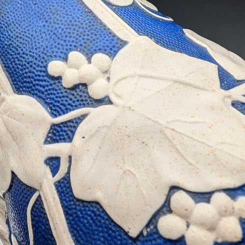 Antique British Parian Ware Water Jug with Grape Relief Decoration