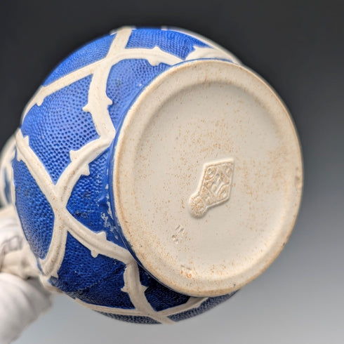 Antique British Parian Ware Water Jug with Grape Relief Decoration