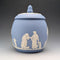 British Vintage Wedgwood Biscuit Barrel Jasperware in Pale Blue