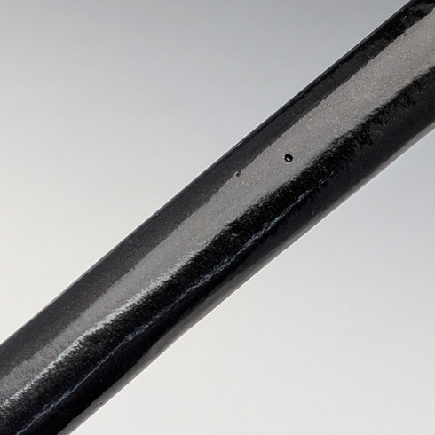 Vintage black shaft, painted horse-carved handle walking stick, 94cm