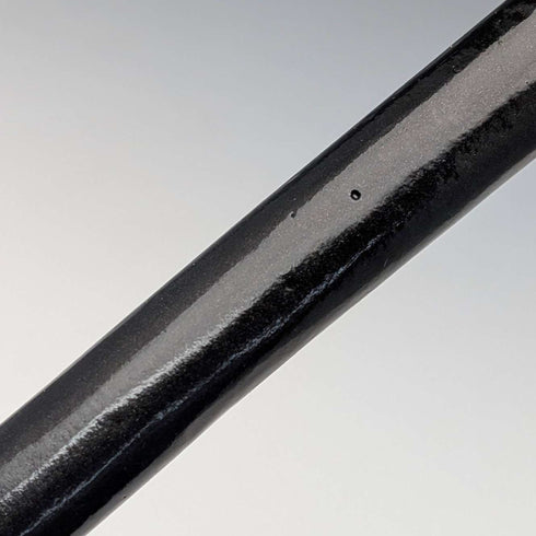 Vintage black shaft, painted horse-carved handle walking stick, 94cm