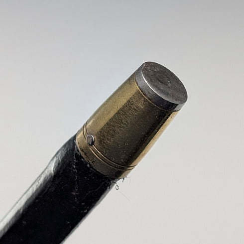 Vintage black shaft, painted horse-carved handle walking stick, 94cm