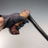Vintage black shaft, painted horse-carved handle walking stick, 94cm