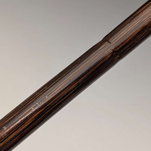 1919年英國古董棕色杖身,彎柄,純銀裝飾輕便手杖,91厘米