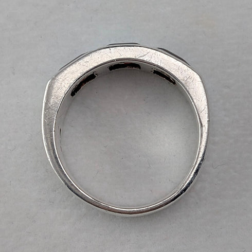 復古純銀石榴石戒指(17號)