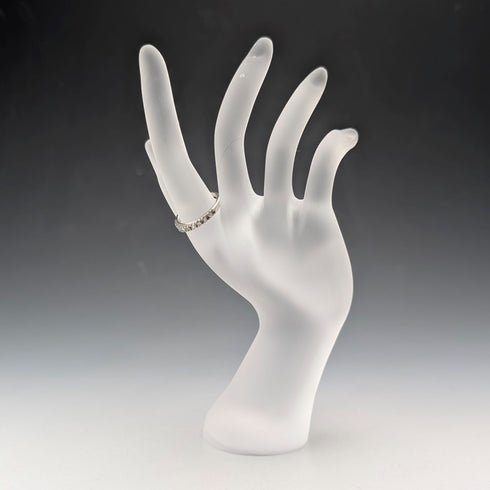 復古純銀立方氧化鋯半永恆戒指(11號)