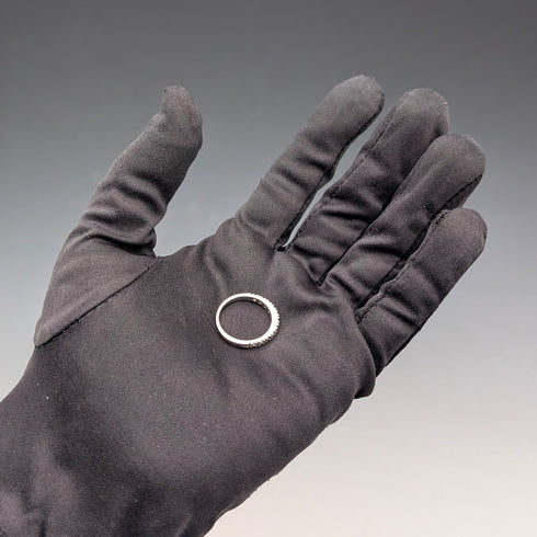 復古純銀立方氧化鋯半永恆戒指(11號)