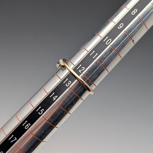 1984 British Vintage K9 Gold Sapphire & Zirconia Ring (Japanese size 12)