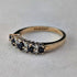 1991 British Vintage K9 Gold Sapphire & Zirconia Ring (Japanese size 12)