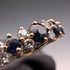 1991 British Vintage K9 Gold Sapphire & Zirconia Ring (Japanese size 12)