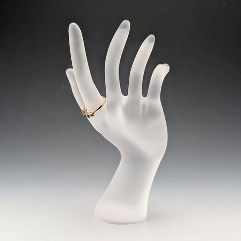 1991 British Vintage K9 Gold Sapphire & Zirconia Ring (Japanese size 12)