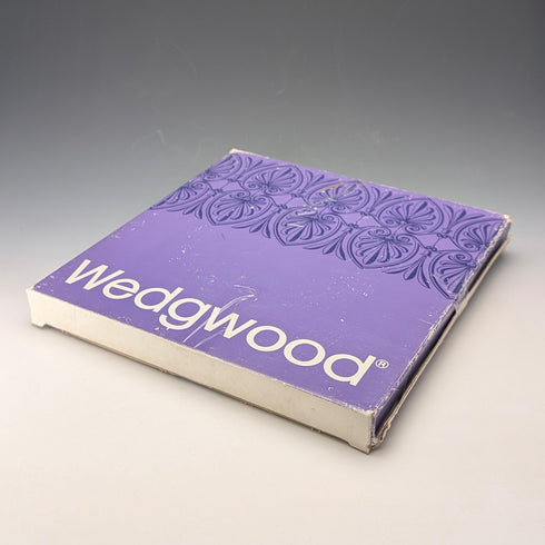 British Vintage Wedgwood Black Jasperware Plate, 23cm Diameter, Boxed