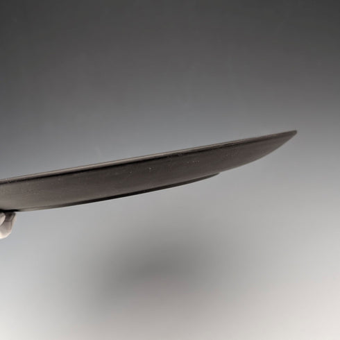 British Vintage Wedgwood Black Jasperware Plate, 23cm Diameter, Boxed