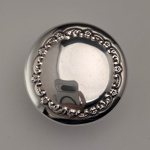1914 British Antique Sterling Silver Pillbox, 21g, Mappin & Webb