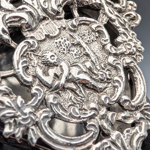 1917年英國古董純銀香薰盒,38克,威廉‧科明斯