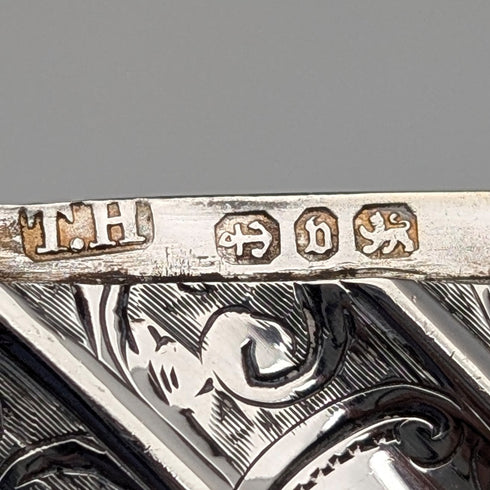 1895年英國古董純銀火柴盒,重36克,附1919年硬幣,托馬斯·海耶斯