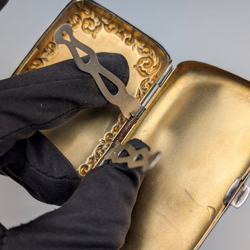 20世紀早期美國古董純銀香菸盒,49克