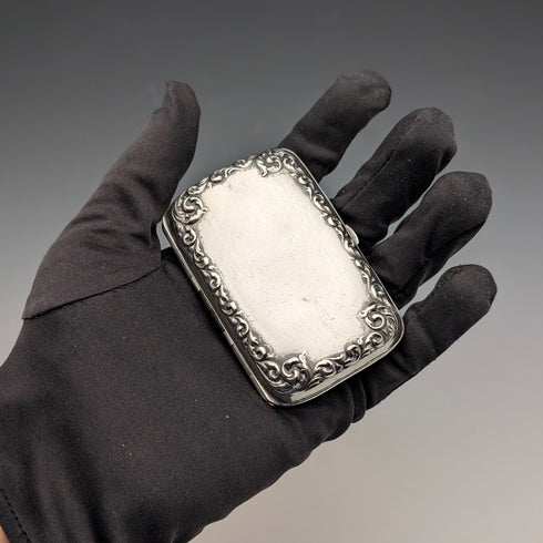 20世紀早期美國古董純銀香菸盒,49克