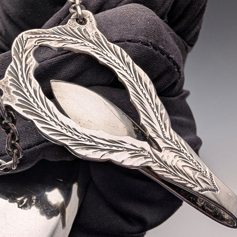 1904年 英国アンティーク 純銀製 シャトレーン メガネケース 61g CHARLES LYSTER & SON