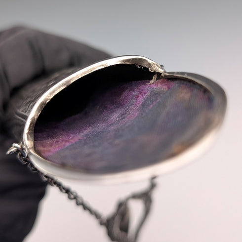 1904年 英国アンティーク 純銀製 シャトレーン メガネケース 61g CHARLES LYSTER & SON