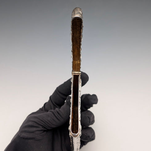 1903年 英国アンティーク 浮き彫り彫刻 純銀製カードケース 81g William Neale