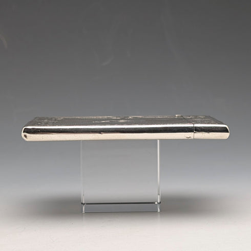 1869 British Antique Sterling Silver Card Case, 56g, Boxed, Frederick Marson
