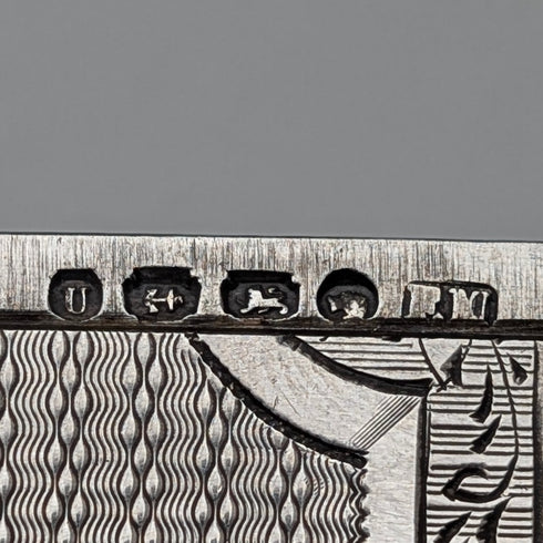 1869 British Antique Sterling Silver Card Case, 56g, Boxed, Frederick Marson