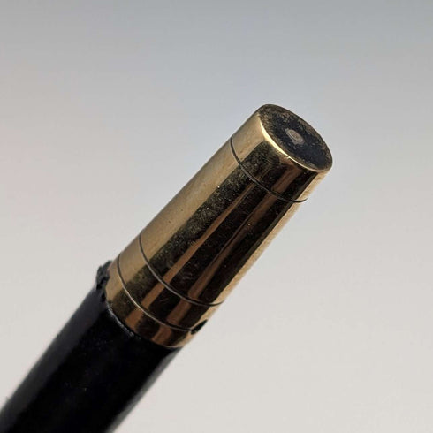 1899 British Antique Black Shaft L-Handle Sterling Silver Decorated Lightweight Walking Stick, 90cm
