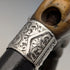 1899 British Antique Sterling Silver L-Handle Horn-Handled Walking Stick, 83cm