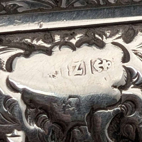 1899年英國古董純銀L形柄牛角柄手杖,長83厘米