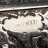 1899年英國古董純銀L形柄牛角柄手杖,長83厘米