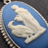 British Vintage Wedgwood Sterling Silver and Jasper Pendant with Sterling Silver Chain