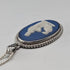 British Vintage Wedgwood Sterling Silver and Jasper Pendant with Sterling Silver Chain