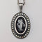British Vintage Wedgwood Sterling Silver and Black Jasper Pendant with Sterling Silver Chain