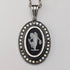 British Vintage Wedgwood Sterling Silver and Black Jasper Pendant with Sterling Silver Chain
