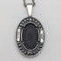 British Vintage Wedgwood Sterling Silver and Black Jasper Pendant with Sterling Silver Chain