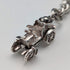 Circa 1915 British Antique Sterling Silver Albert Chain, 51g, Classic Car Charm Fob