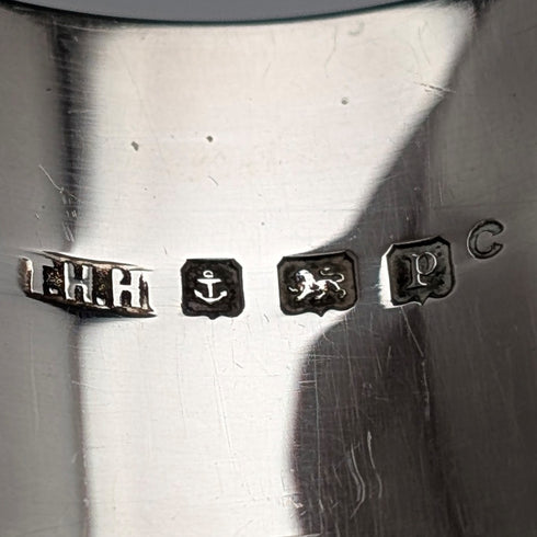 1914年英國古董純銀餐巾環,30克,TH Hazlewood,帶盒