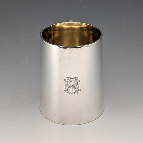 1895 British Antique Sterling Silver Mug, 141g, Frederick Augustus Burridge