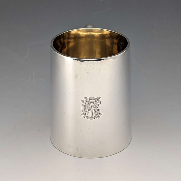 1895年英國古董純銀馬克杯,141克,弗雷德里克·奧古斯都·伯里奇
