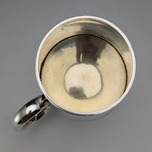 1895 British Antique Sterling Silver Mug, 141g, Frederick Augustus Burridge
