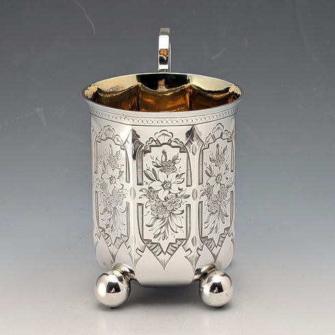 1858年英國古董純銀馬克杯,148克,約瑟夫安吉爾二世