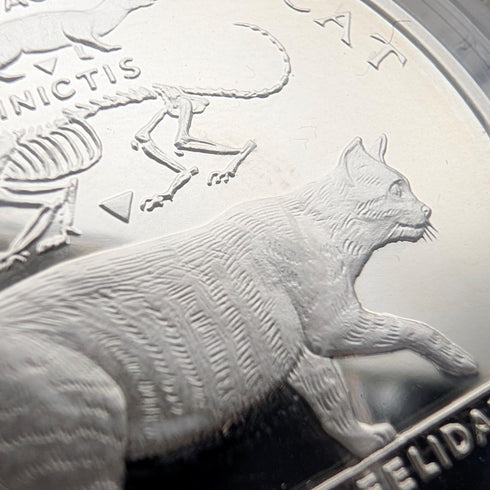 英國曼島銀克朗硬幣,貓歷史系列:一套4枚,PobjoyMint出品,帶盒子和說明書