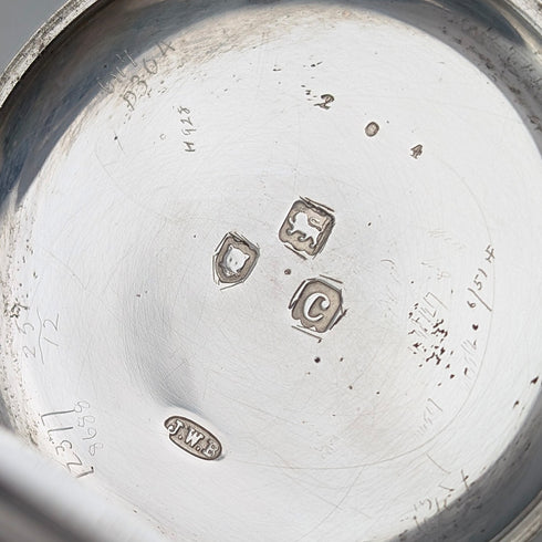 1898年英國古董JW Benson BANK懷錶,純銀錶殼,開面設計,走時良好