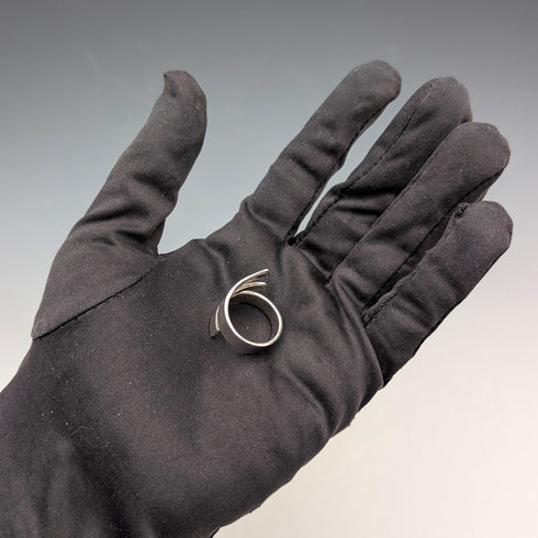Vintage sterling silver spiral wrap ring (size 14)