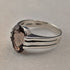 Vintage sterling silver smoky quartz ring (size 14)